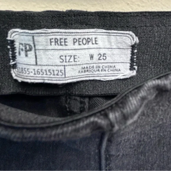 Free People Charcoal Penny Pull On Flare Jeans - Picture 5 of 6